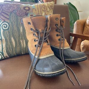 Sorel Two-Tone Lace-Up Boots